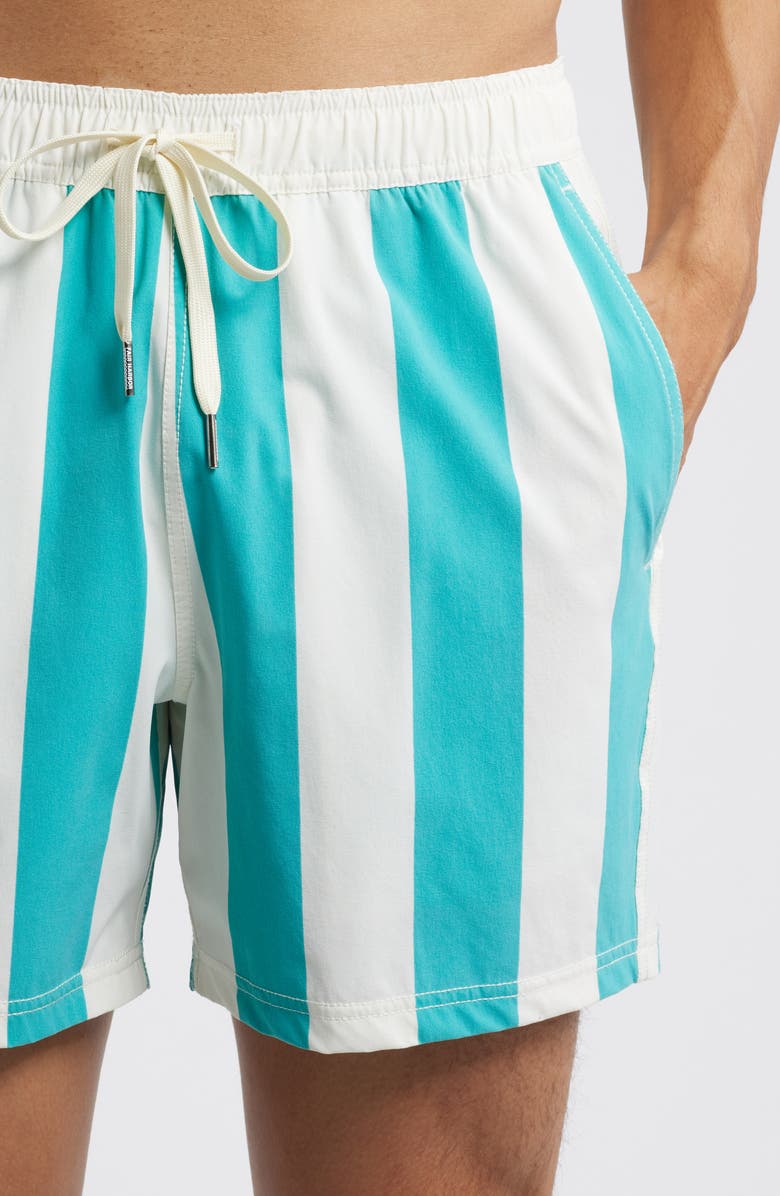 Fair Harbor The Bungalow Water Repellent Swim Trunks, Alternate, color, Cabana Stripe