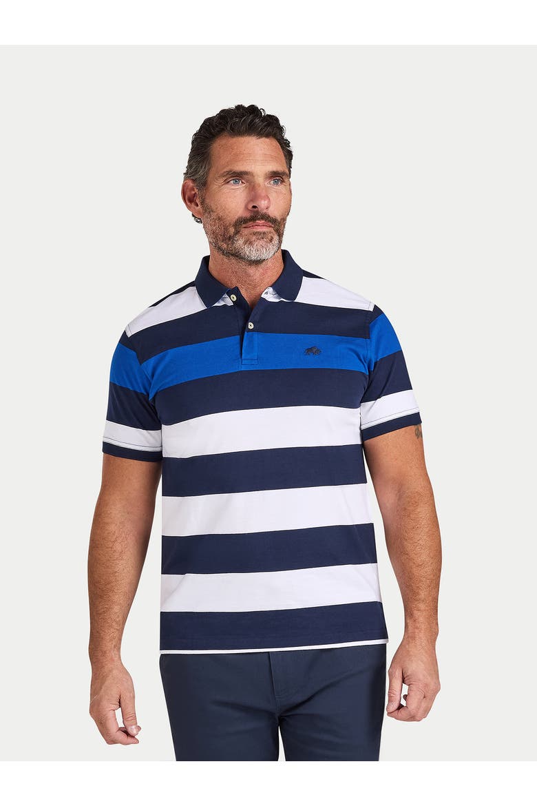 Jersey Contrast Panel Polo, Alternate, color, Navy