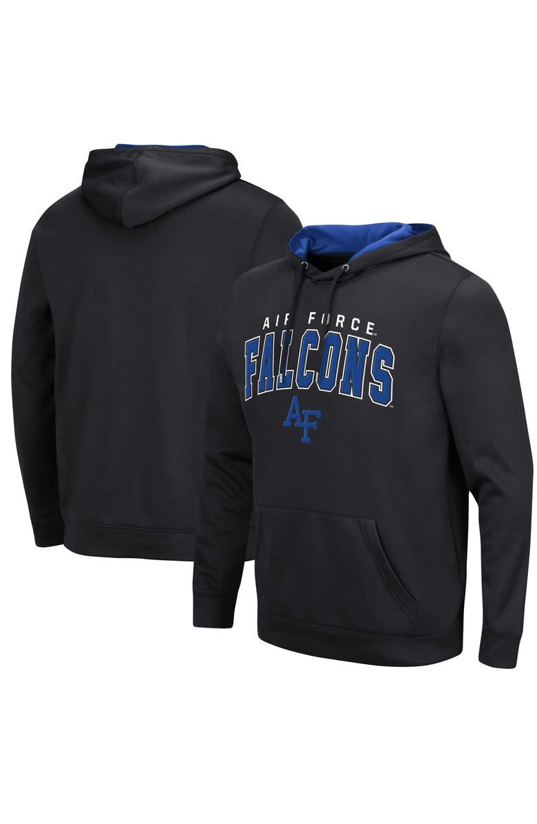 COLOSSEUM Men's Colosseum Black Air Force Falcons Resistance Pullover Hoodie, Main, color, 