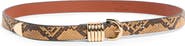 Good American Skinny Faux Leather Snake Print Belt