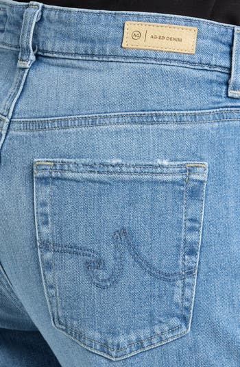 Saige Raw Hem Mid Rise Ankle Wide Leg Jeans