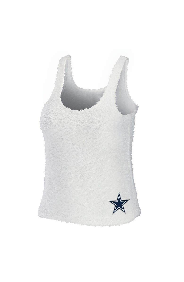 WEAR by Erin Andrews Women's WEAR by Erin Andrews Cream Dallas Cowboys Plus Size Cozy Scoop Neck Tank Top & Pants Set, Alternate, color, Cream