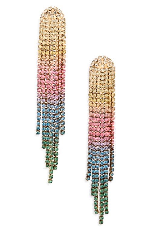 Leith Cascading Crystal Drop Earrings In Multi