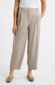 Wit & Wisdom Ultra Skyrise Pleated Relaxed Barrel Leg Ankle Pants