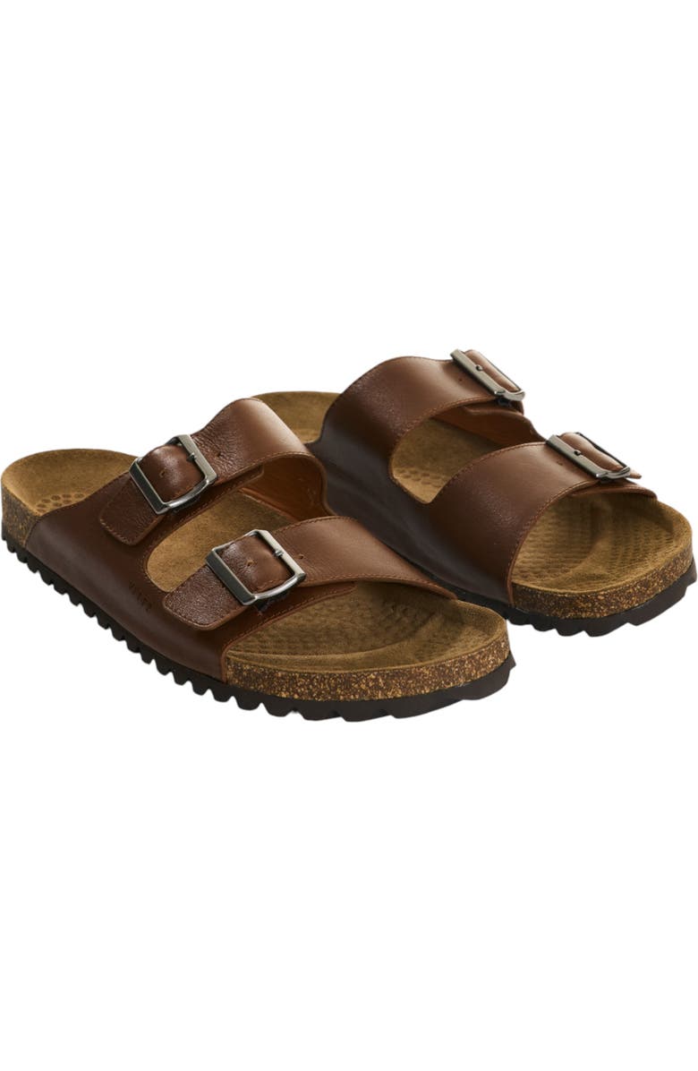 Velez Genuine Leather Sandals with Double Buckle, Alternate, color, Honey