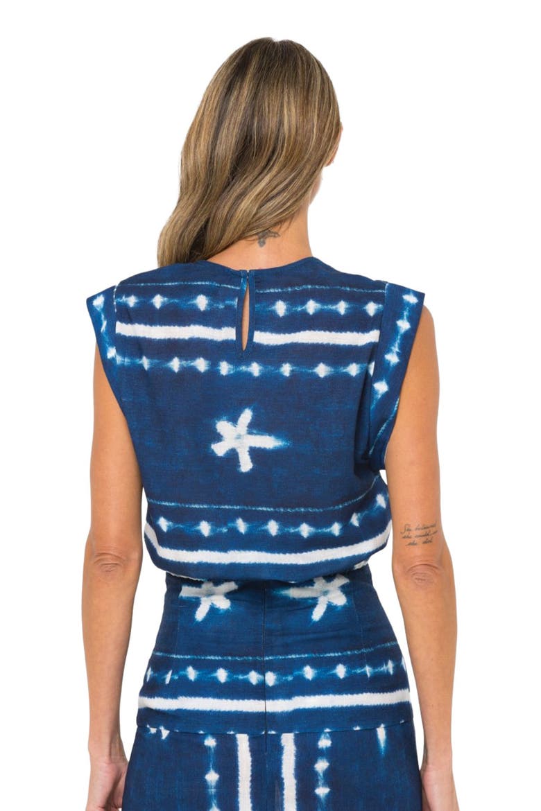 Anika Top, Alternate, color, Indigo Shibori