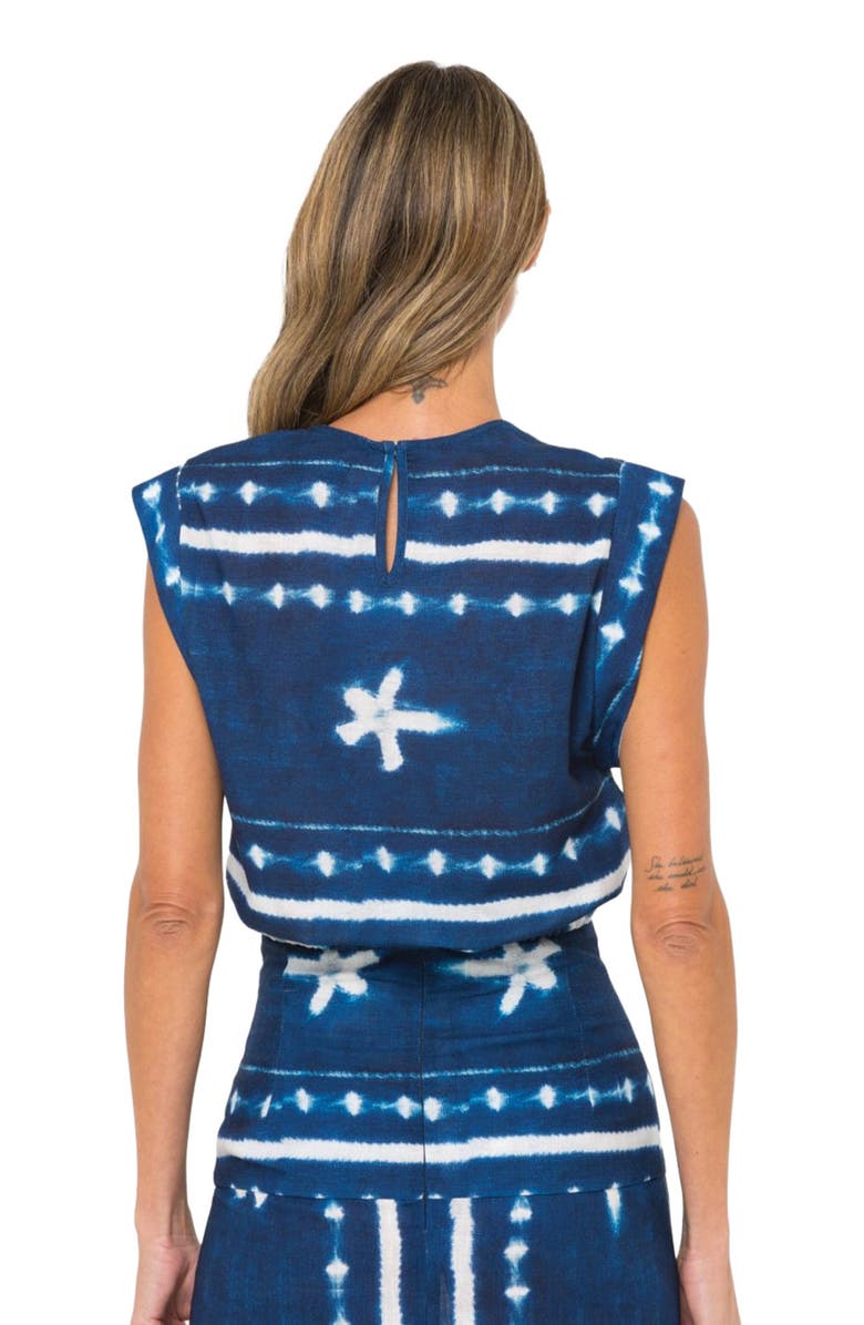 JBQ Anika Top, Alternate, color, Indigo Shibori