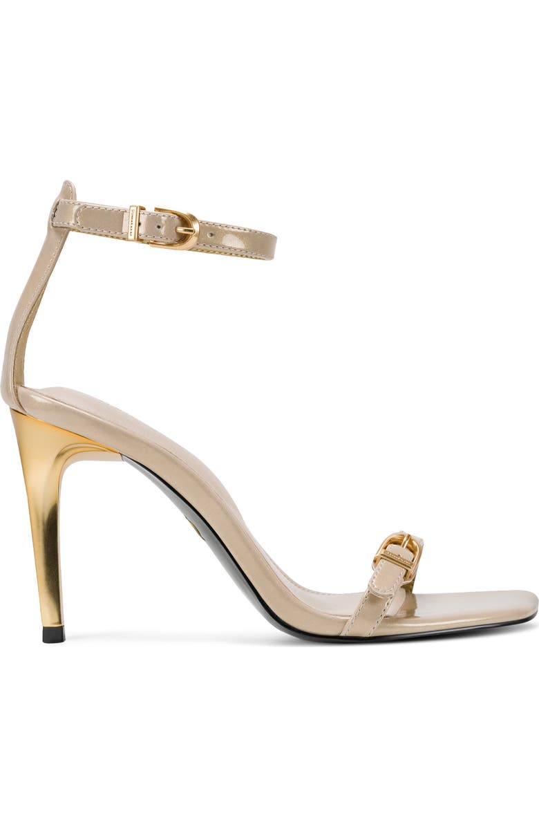 DKNY Pryce Ankle Strap Sandal, Alternate, color, Beige/ Gold