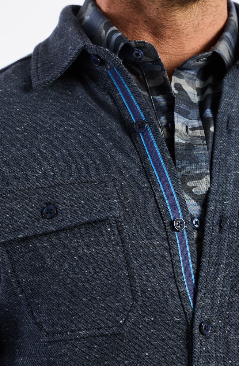 Robert Graham Vigano Knit Overshirt, Alternate, color, Blue