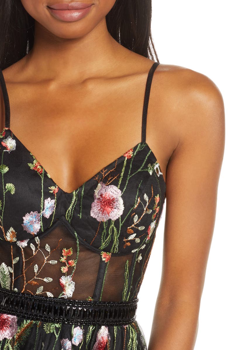 Mac Duggal Embroidered Fit & Flare Cocktail Dress, Alternate, color,