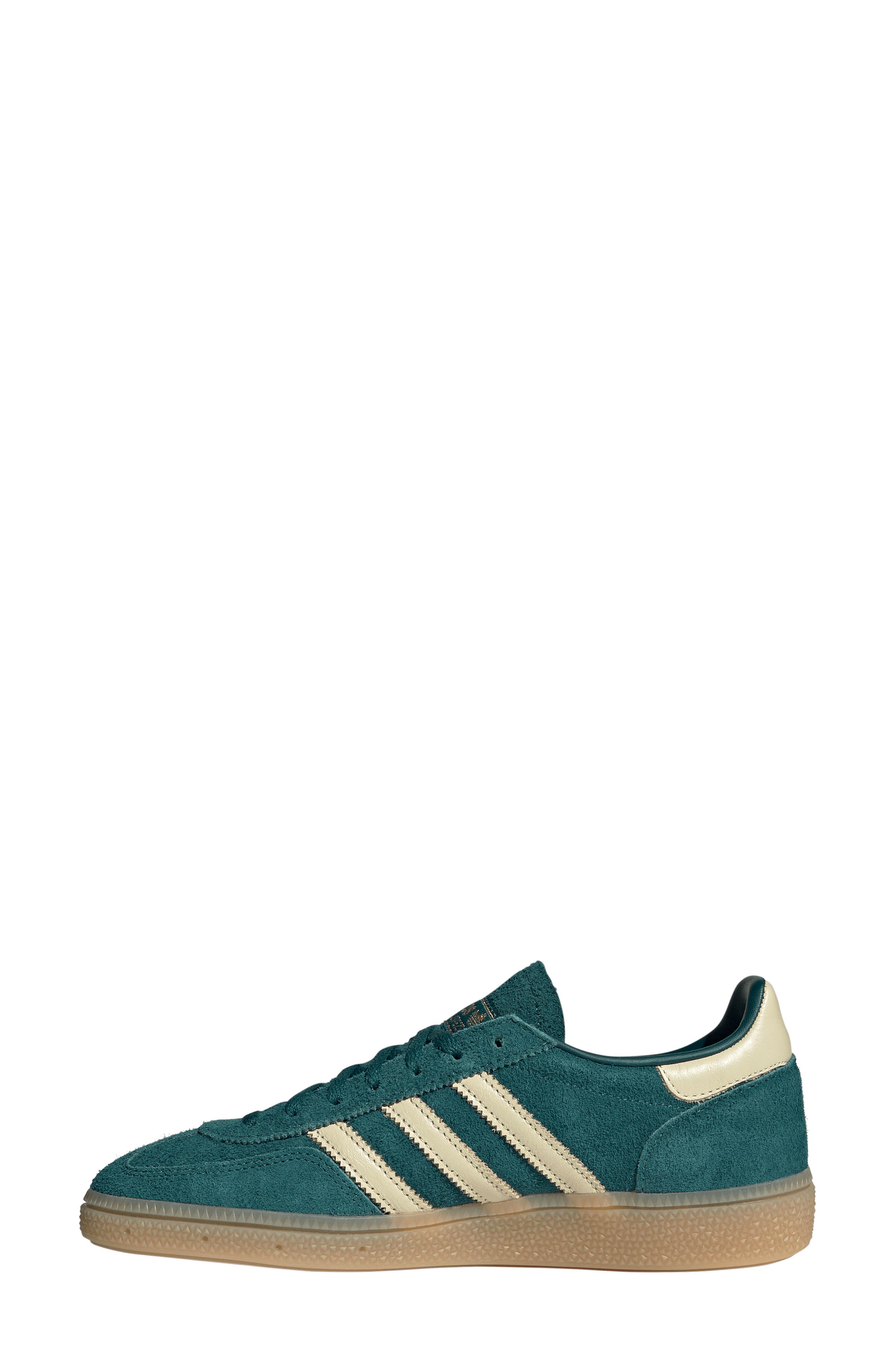 adidas Handball Spezial Sneaker, Alternate, color, Rich Green/ Vanilla/ Gold