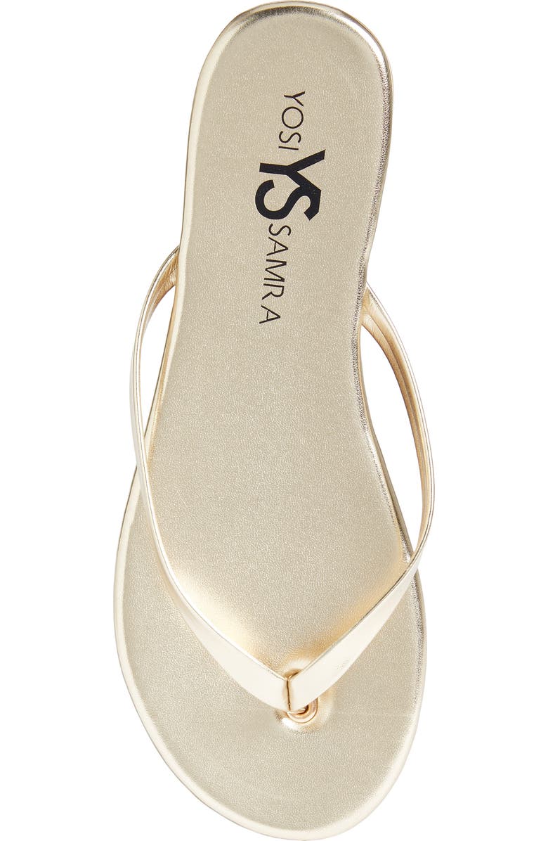 Yosi Samra Rivington Flip Flop, Alternate, color, Gold