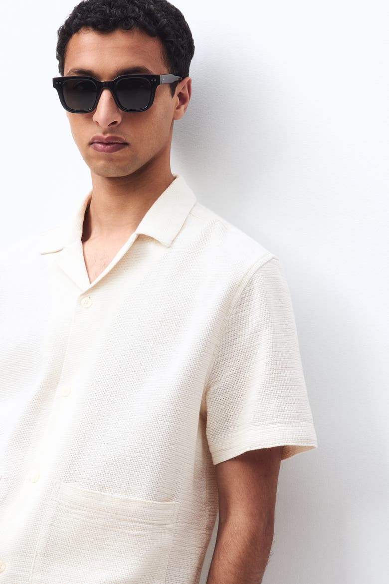 Regular-fit Resort Shirt, Alternate, color, Cream