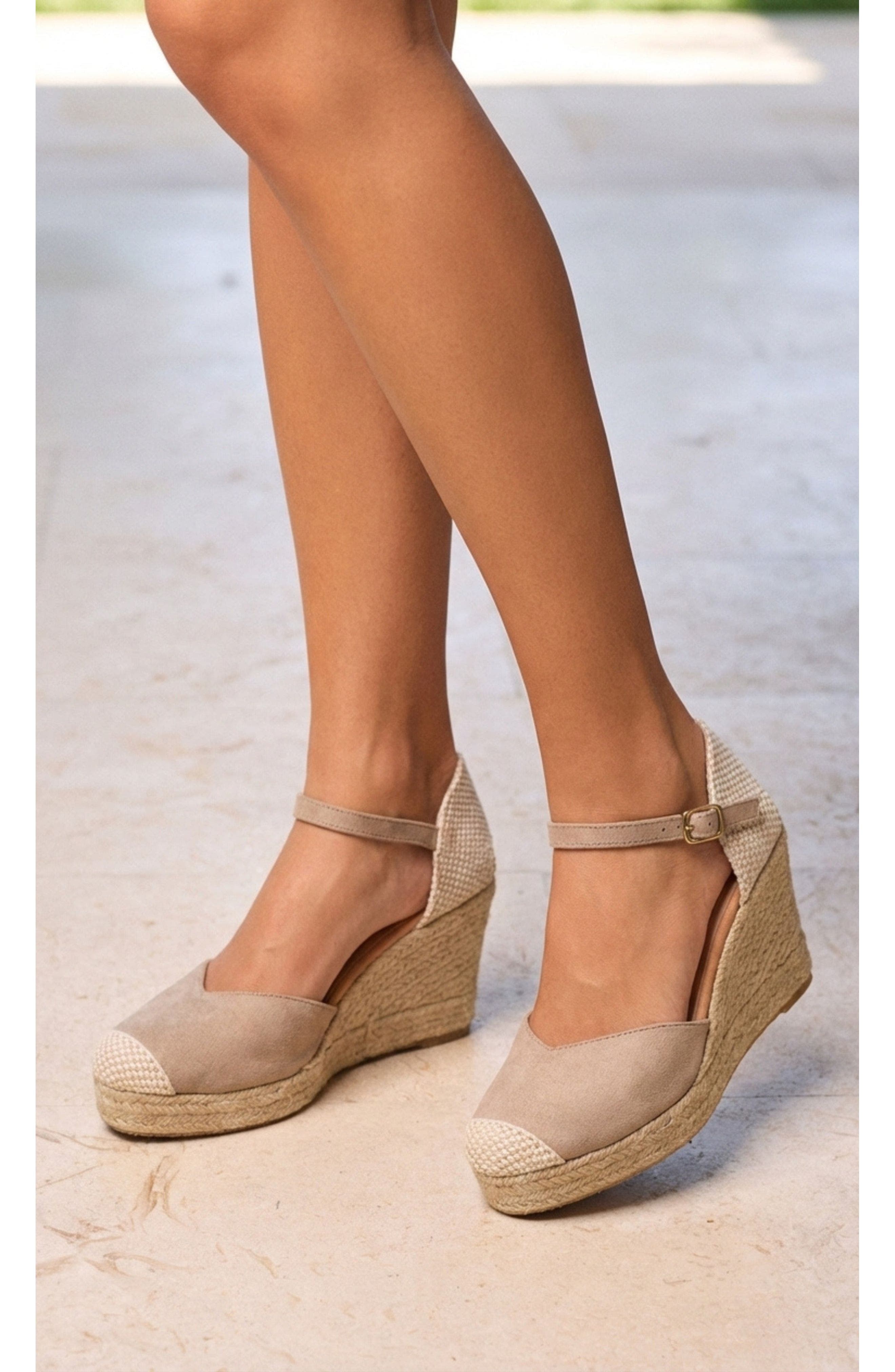 Jimena Medium-Strap Espadrille, Alternate, color, Taupe