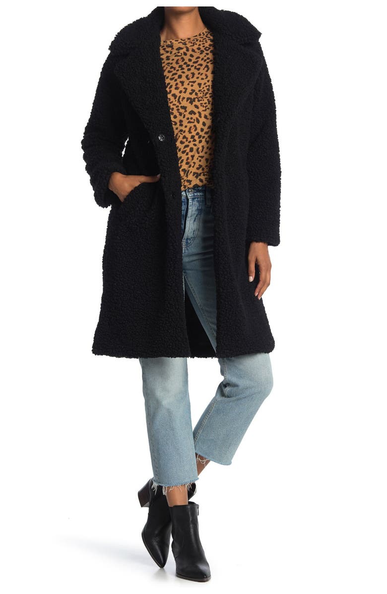 Lucky Brand Faux Shearling Teddy Coat, Main, color, 
