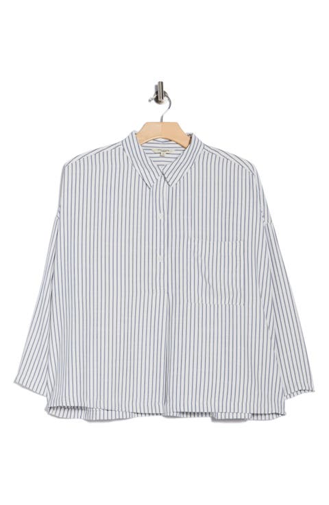 Stripe Button-Up Shirt (Plus)