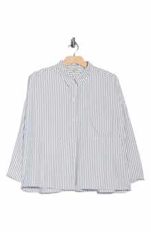 MAX STUDIO Stripe Button-Up Shirt