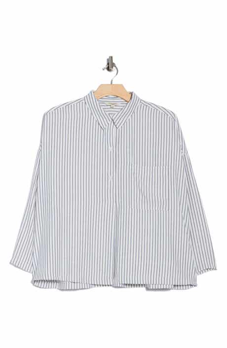 MAX STUDIO Stripe Button-Up Shirt