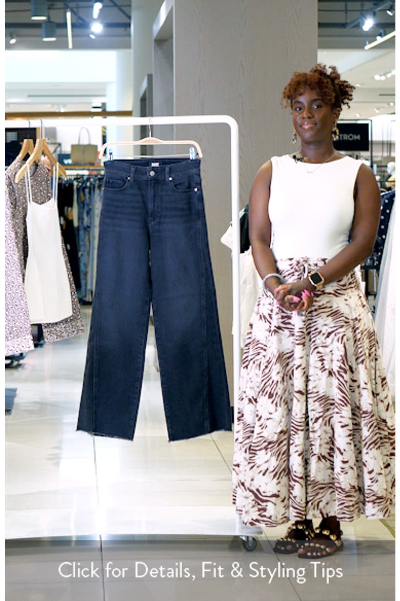 Anessa High Waist Raw Hem Wide Leg Jeans video