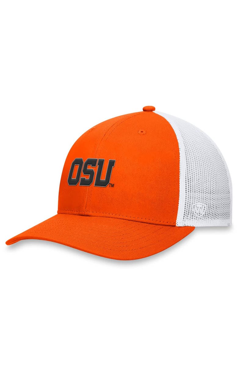 TOP OF THE WORLD Men's Top of the World Orange Oregon State Beavers Trucker Adjustable Hat, Main, color, Orange