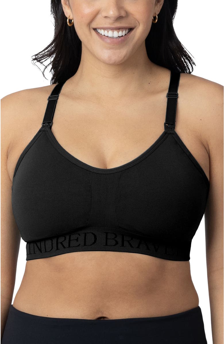 Kindred Bravely Sublime Hands-Free Pumping & Nursing Sports Bra - Sizing Available in B-D Cup, Main, color, Black