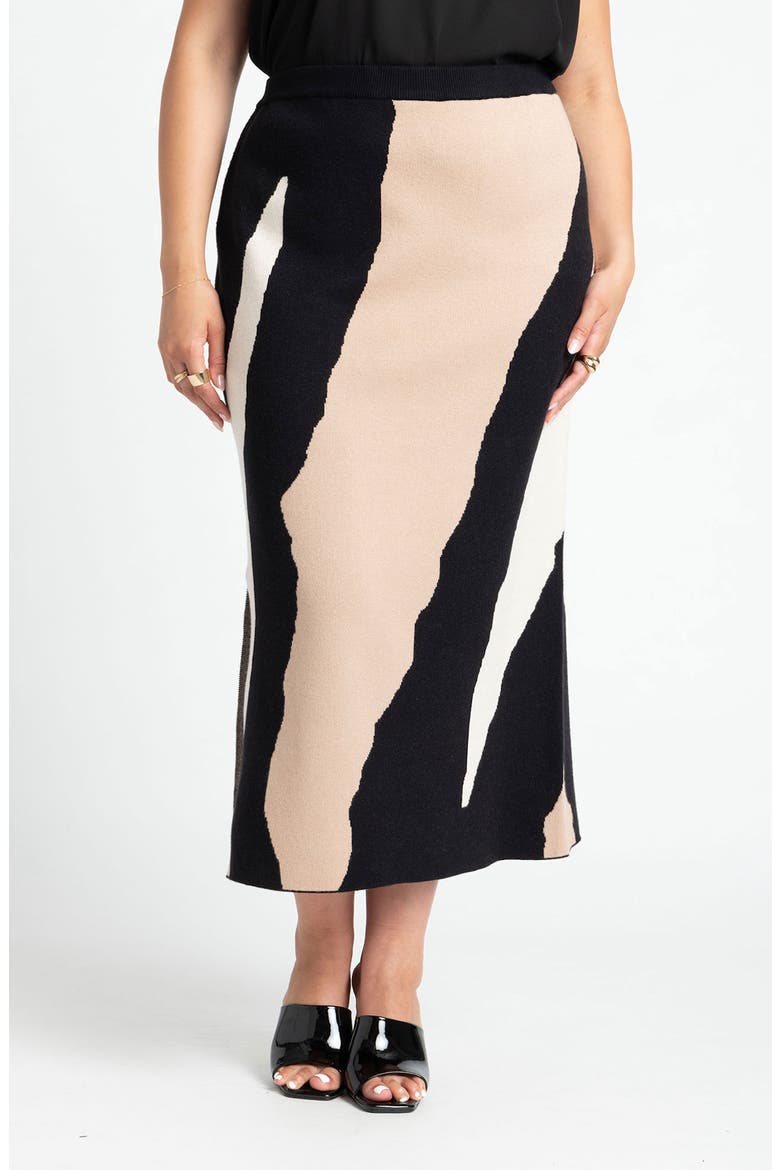 Intarsia Sweater Skirt, Main, color, JAGGED EDGE