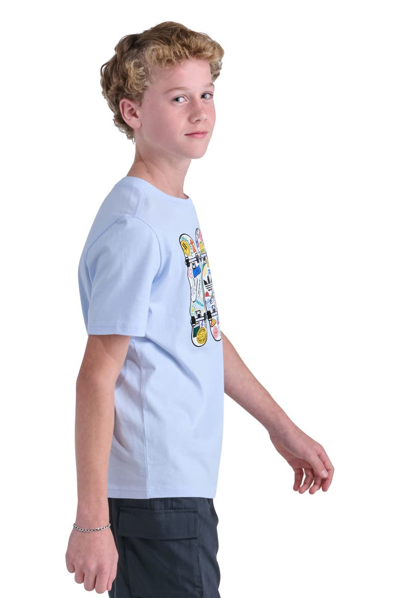 Kids' Skateboard Graphic T-Shirt, Alternate, color, LIGHT BLUE