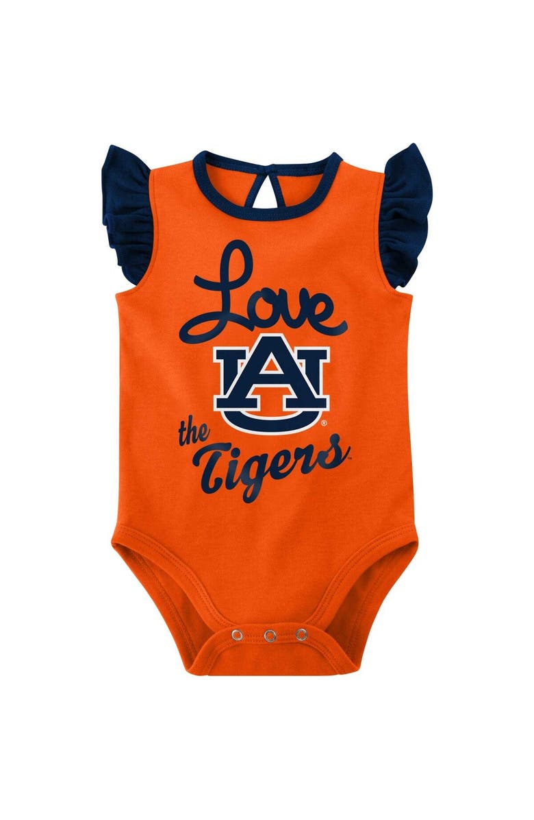 Outerstuff Girls Newborn & Infant Navy/Orange Auburn Tigers Spread the Love 2-Pack Bodysuit Set, Alternate, color,