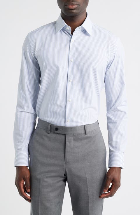 Hank Kent Slim Fit Performance Twill Dress Shirt