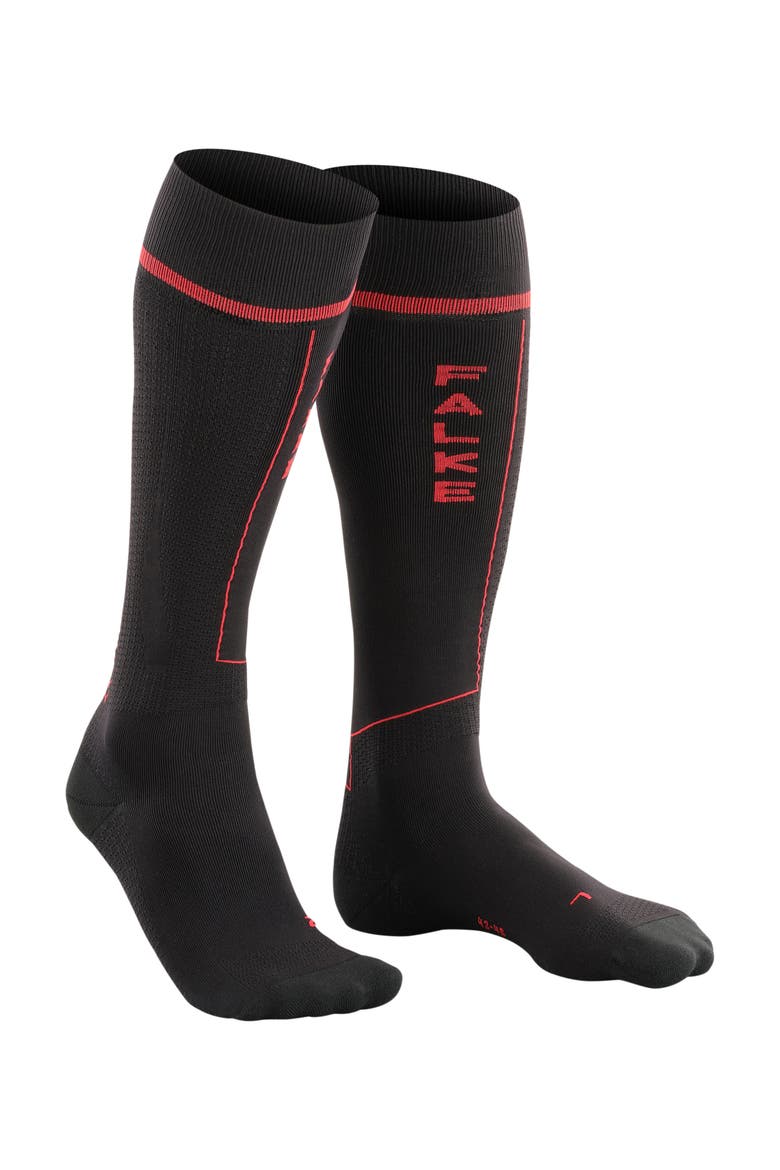 Impulse Knee High Running Socks, Alternate, color, Black