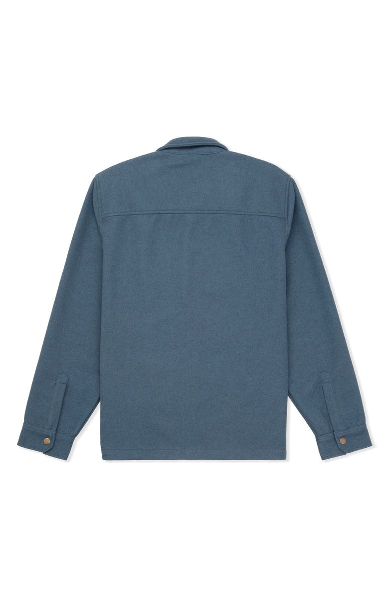 Hurley Santa Cruz Seaside Solid Flannel Button-Up Shirt Jacket, Alternate, color, Grey Teal