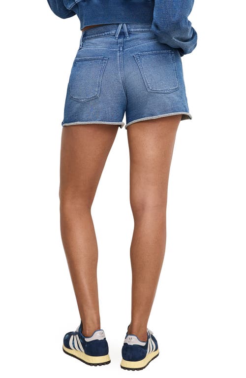 GOOD AMERICAN GOOD AMERICAN JEANIUS GOOD '90S RAW HEM TERRY SHORTS