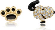 Crislu x Peanuts® Snoopy Paw Mismatched Stud Earrings