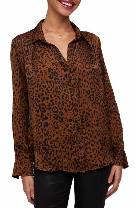 Animal Print Button-Up Shirt
