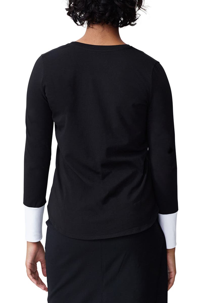 Universal Standard Rhine Colorblock Cuff Top, Alternate, color,