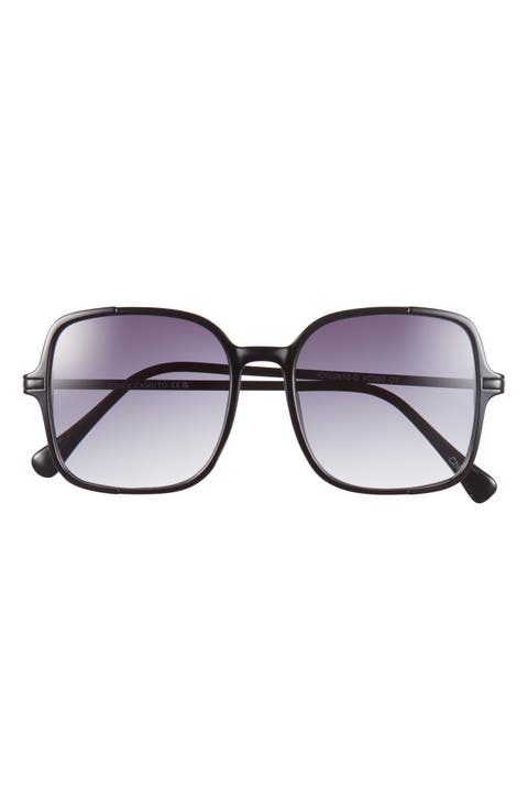 124mm Gradient Oversize Square Sunglasses