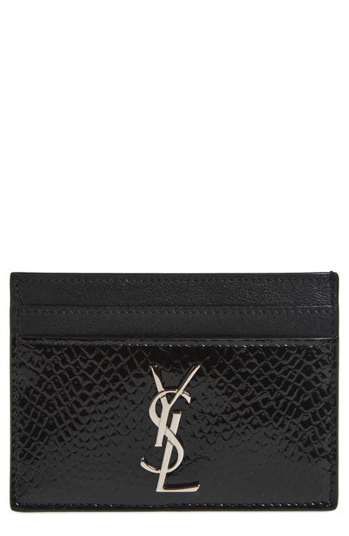 Saint Laurent Cassandre Leather Card Case