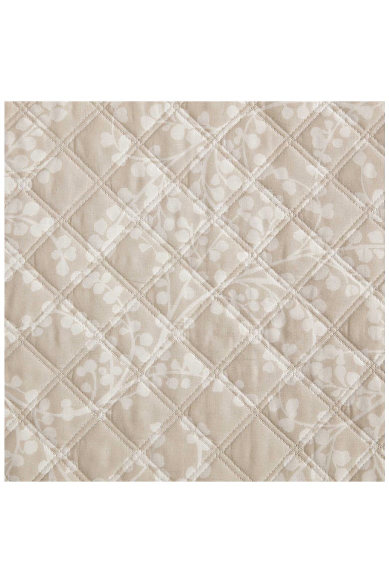 Layered Branches Reversible Quilted Throw Blanket, Alternate, color, OYSTER SHELL/ WHITE