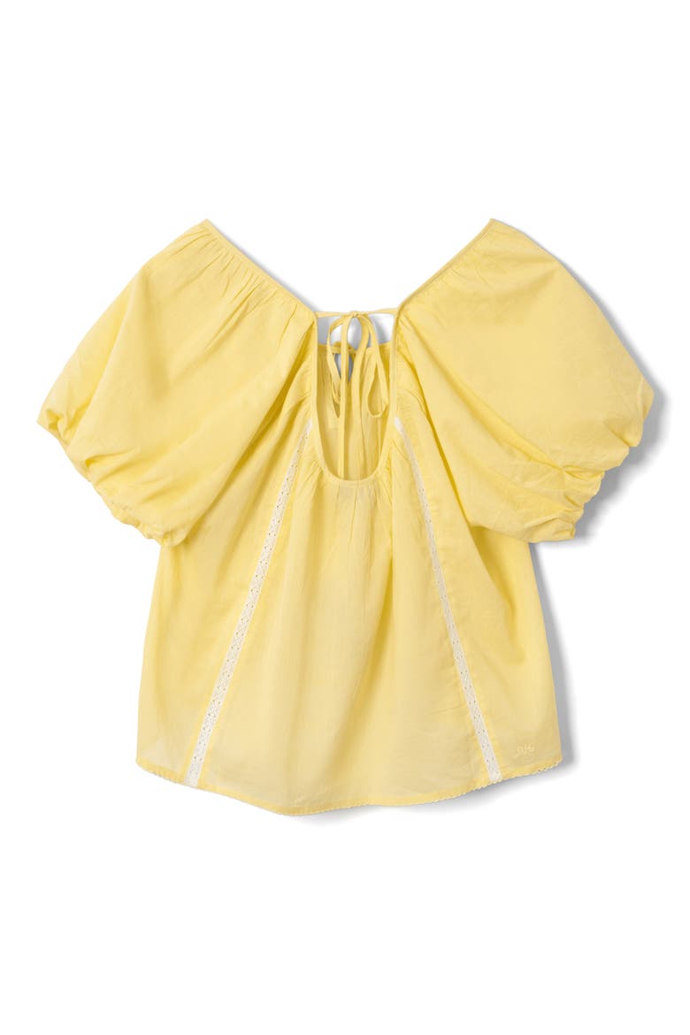 Maura Lace Trim Top, Alternate, color, BUTTER