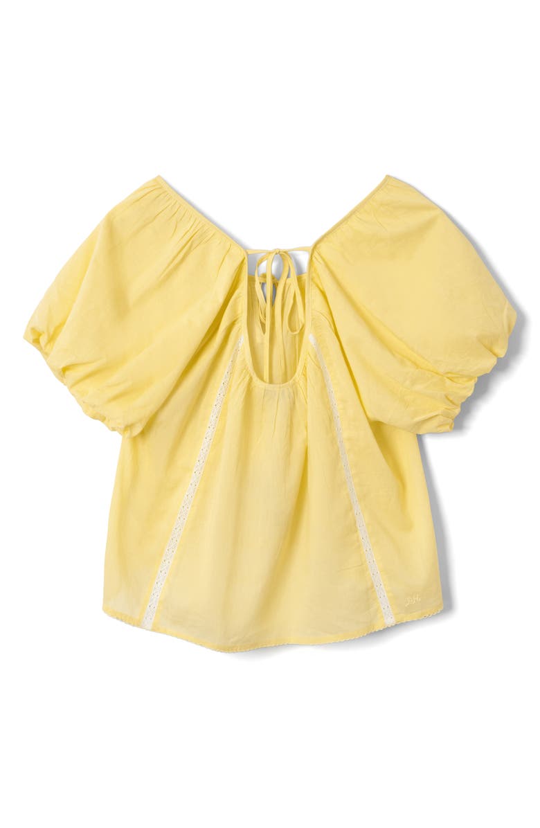 Damson Madder Maura Lace Trim Top, Alternate, color, Butter