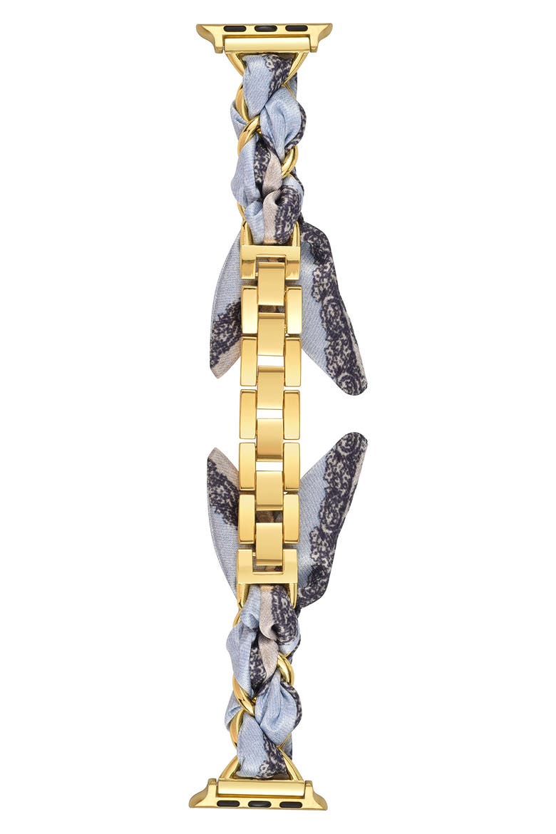 Scarf & Chain Watch Band, Alternate, color, NAVY