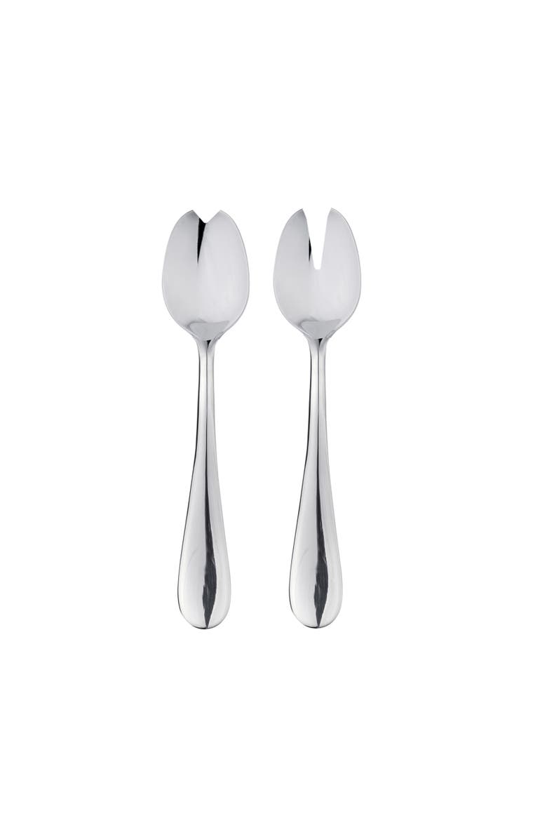 Mepra Natura Salad Serving Set - 2 Pieces, Alternate, color, Silver