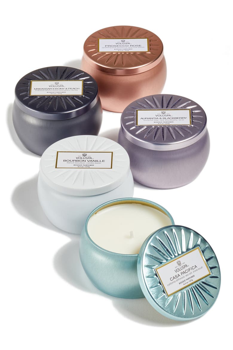 Vermeil Mini Tin Candle Set, Main, color, NO COLOR