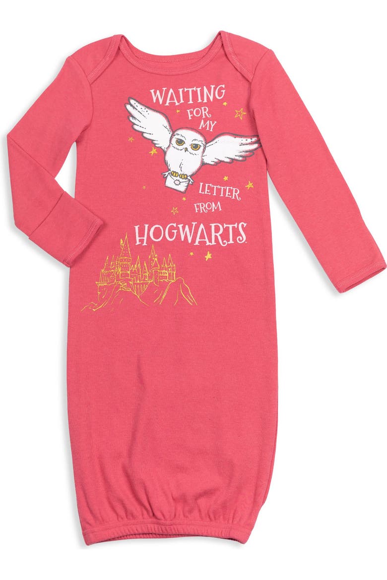 Hedwig One Piece Sleepwear Sleeper Gowns, Alternate, color, Hedwig Pink Oatmeal