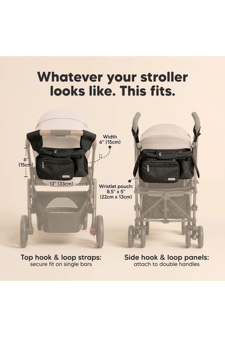 Stash Stroller Organizer, Alternate, color, Classic Gray