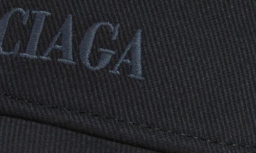 Balenciaga Nano Logo Embroidered Baseball Cap In Black