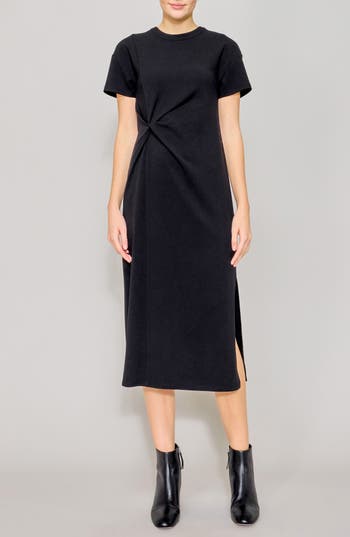 Melloday Side Twist Knit Midi Dress