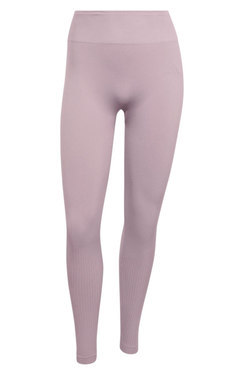 adidas Workout Essentials Full Length Knit Leggings, Alternate, color, Preloved Fig