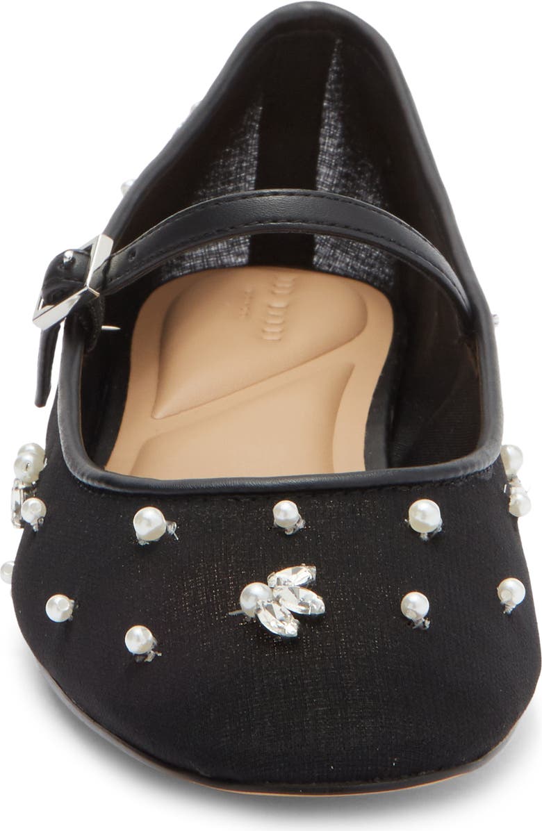 Ted Baker London Darcy Embellished Mesh Mary Jane Flat, Alternate, color, Black