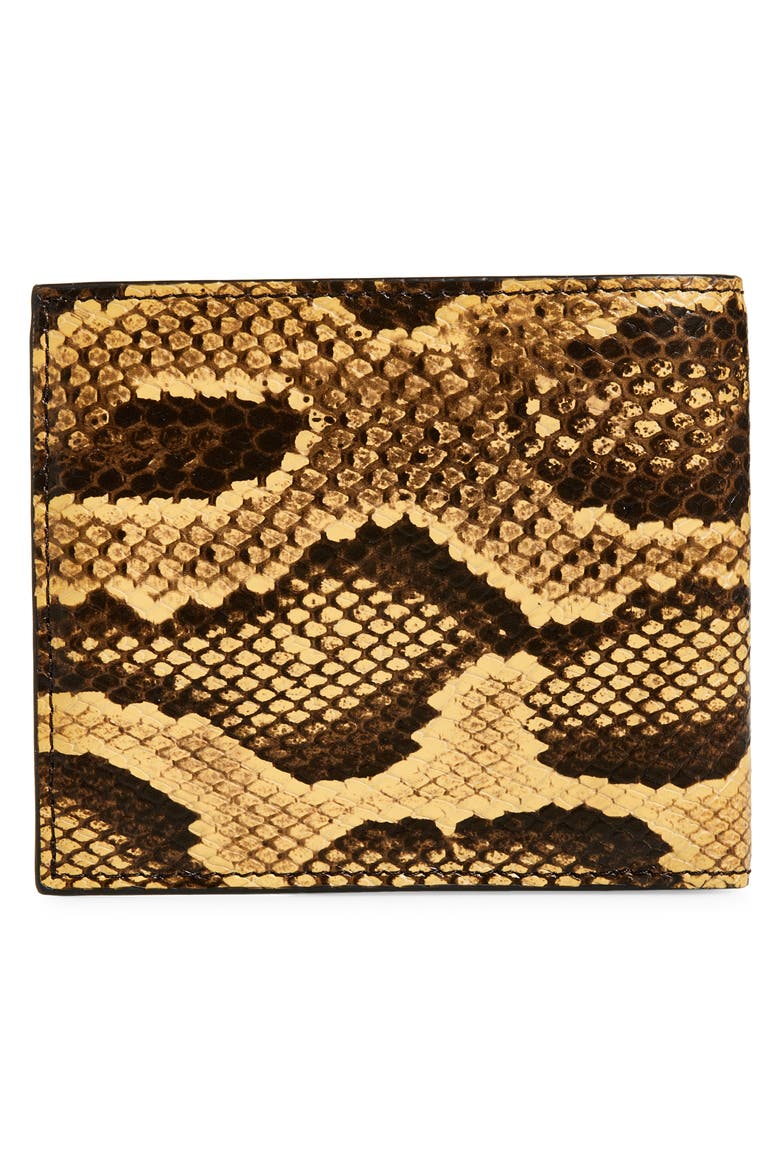 Python Embossed Bifold Wallet, Alternate, color, BROWN